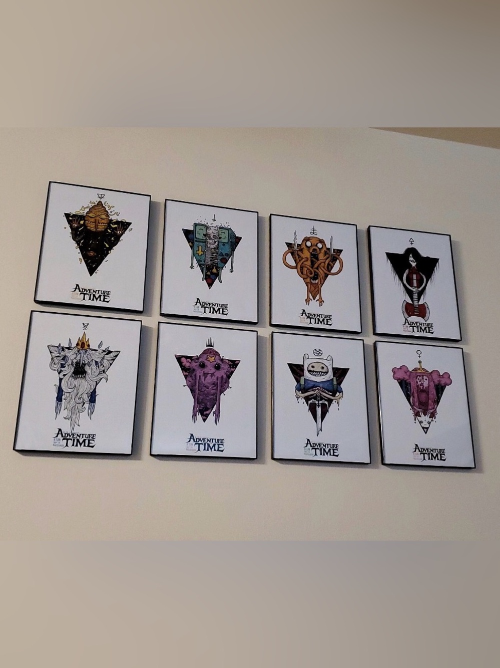 Dark Adventure Time Wall Art 8 Set Prints